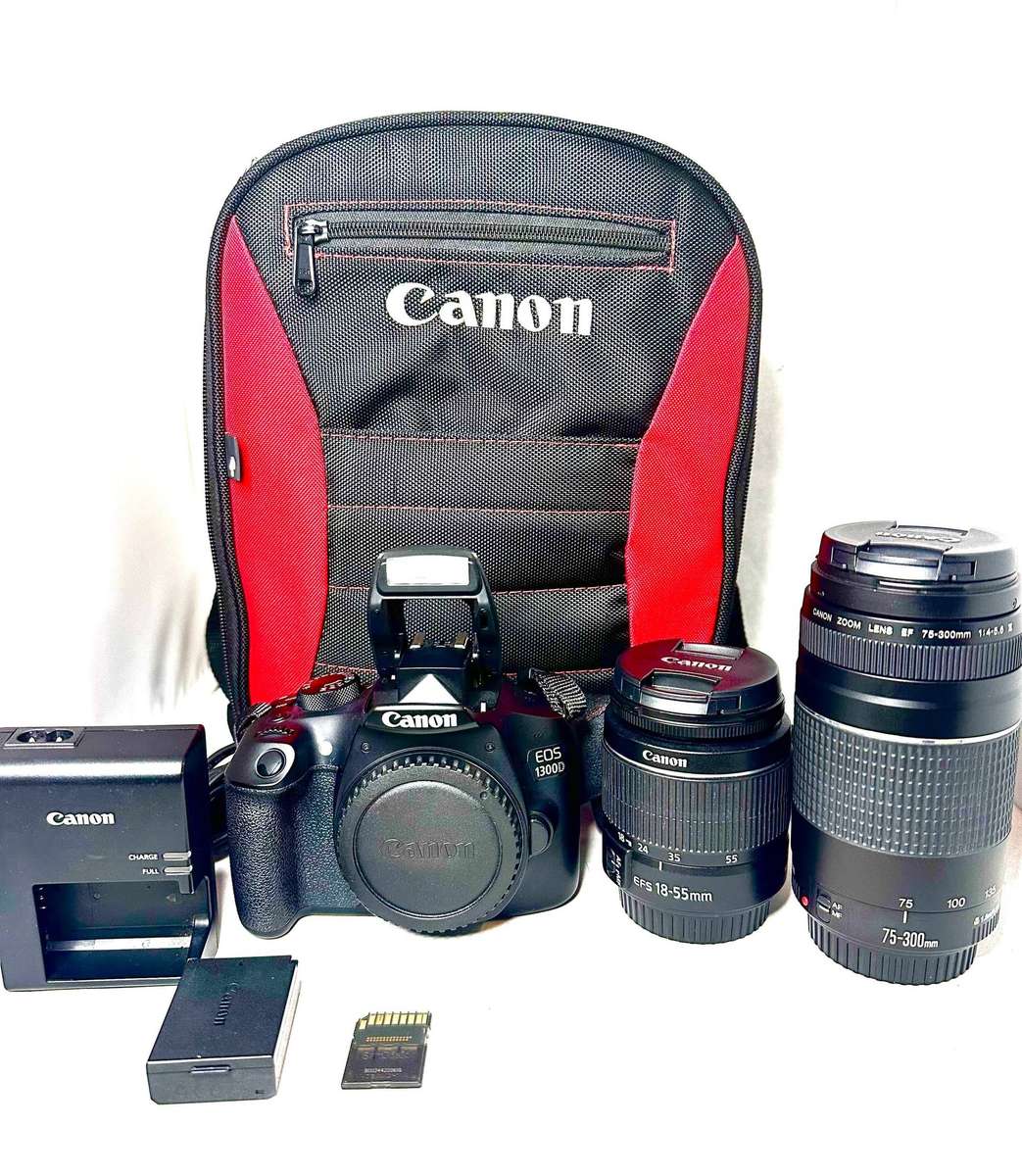 Canon EOS 1300D DSLR Camera With 2 Lens and accessories