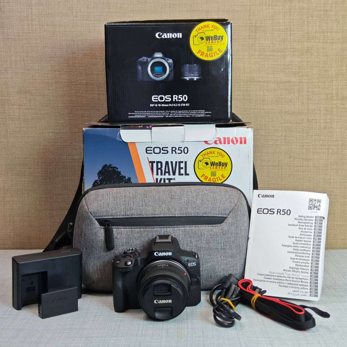 Canon EOS R50 Travel Kit + RF-S 18-45mm IS STM | ONLY 1,923 Shutter Count | Mint Condition