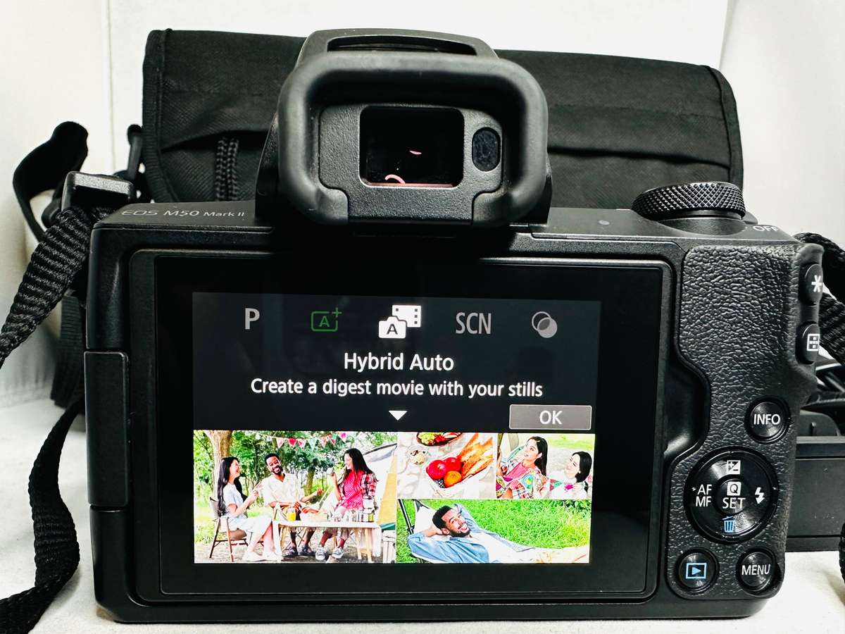 CANON EOS M50 mark II Mirrorless camera with lens and accessories