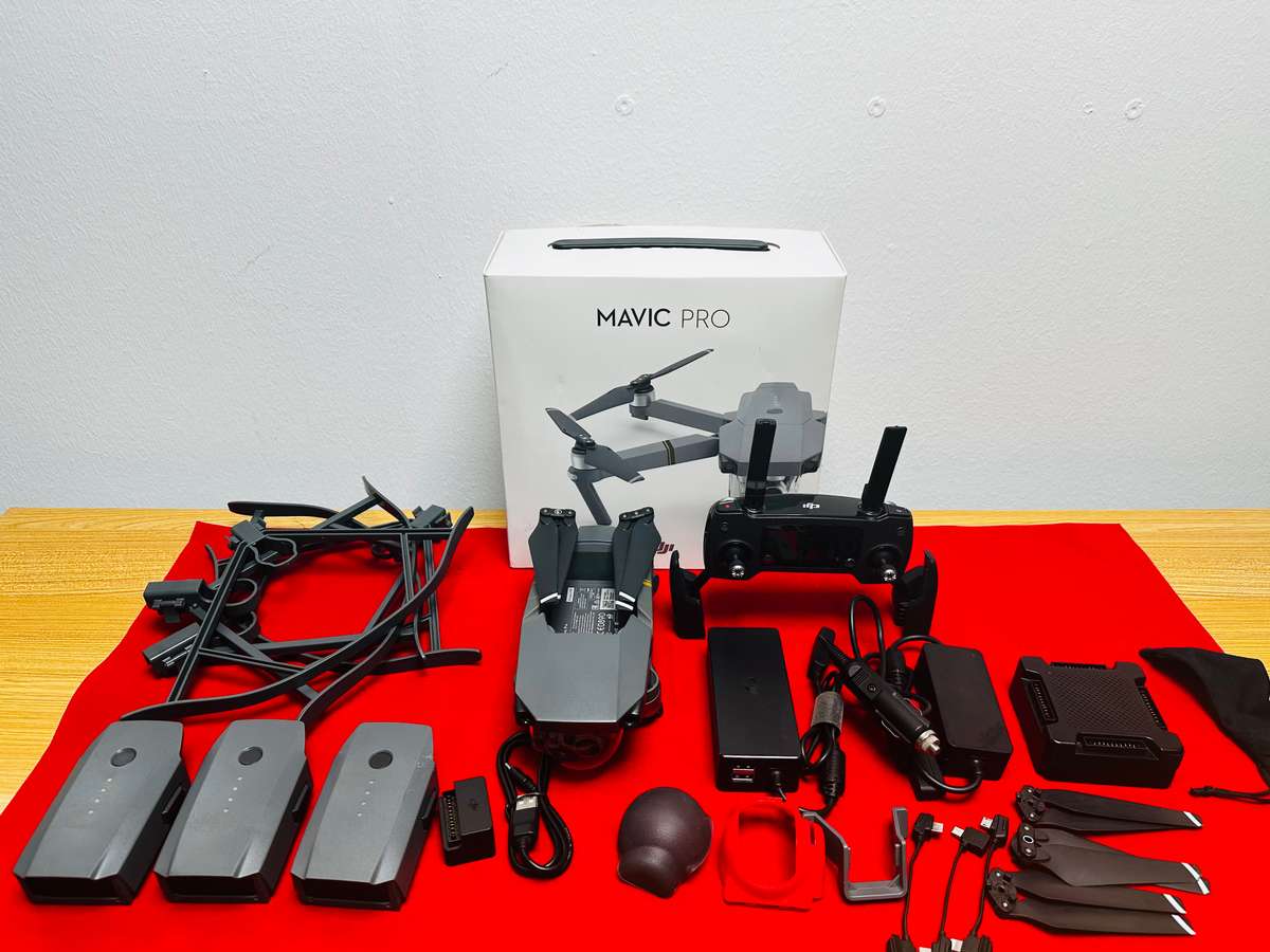 DJI Mavic Pro (Original) drone and many accessories  DJI Mavic Pro drone with Remote  three batteri