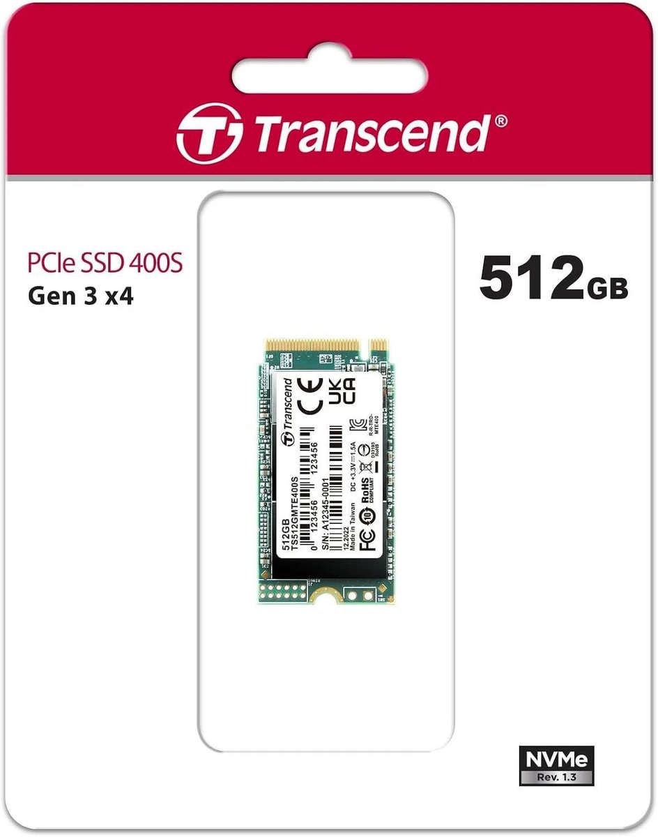 Transcend PCIe SSD 400S 512GB NVMe   Brand New