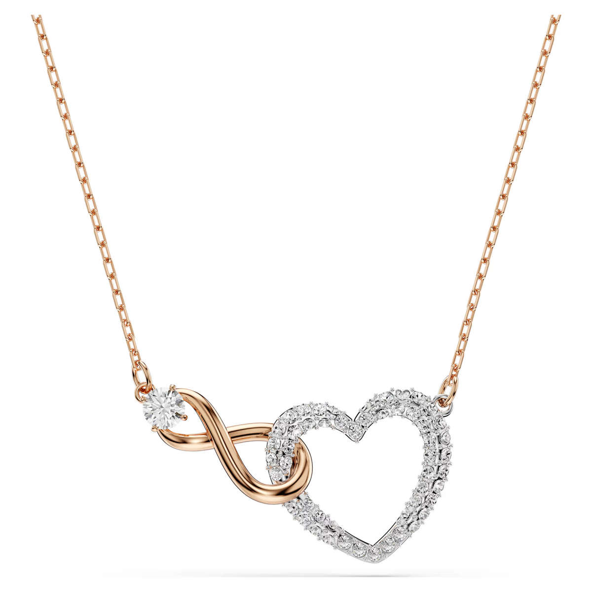 ***Swarovski White Hyperbola Infinity & Heart Necklace SKU: 5518865***