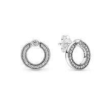 ***Pandora Pavè & Logo Circle Reversible Stud Earrings SKU: 299486C01***