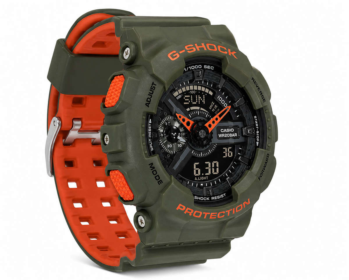 Men's Casio G-Shock GA-110LN-3AJF Green Orange Watch