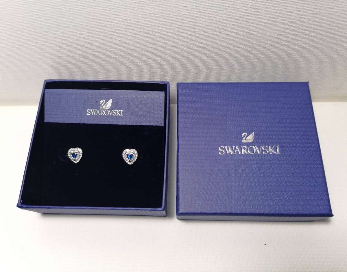 ***Swarovski One Blue Stud Pierced Earrings SKU 5511685***