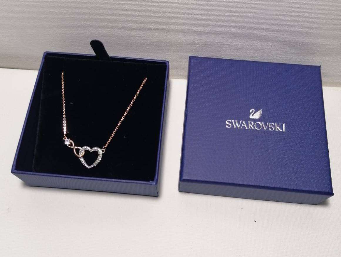 ***Swarovski White Hyperbola Infinity & Heart Necklace SKU: 5518865***
