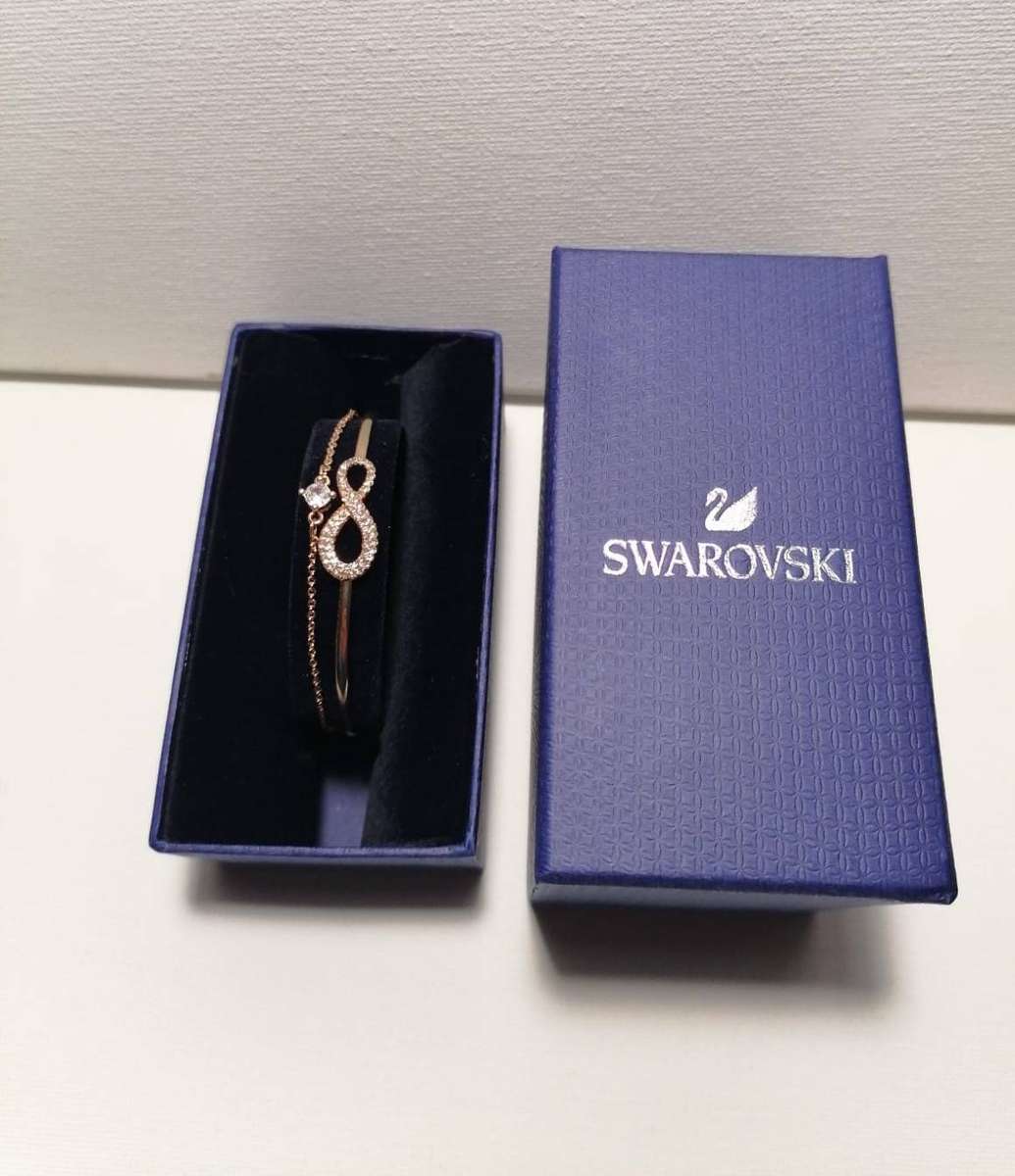 ***Swarovski Rose Gold Infinity Bangle SKU: 5518871***