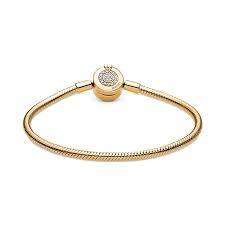 Pandora Moments Sparkling Crown O Snake Chain Bracelet SKU: 569046C01