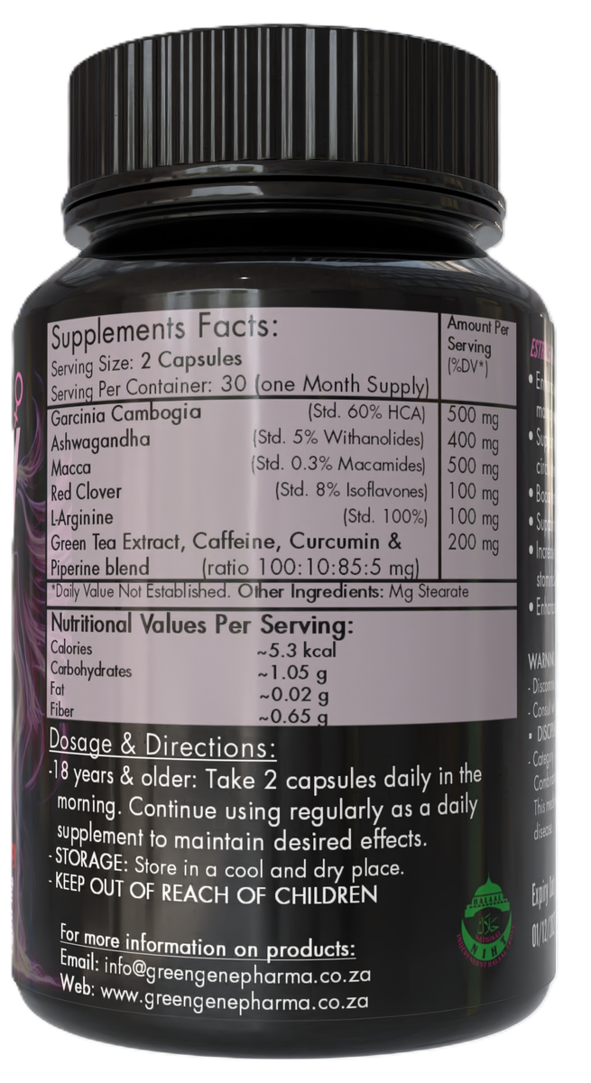 EstroLean - Slimming & Fast Fat Burner for Women (60 Capsules - One Month Supply)