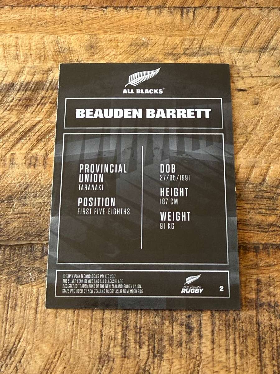 Rugby Card - Beauden Barrett 2017 Tap and Play Rugby Card