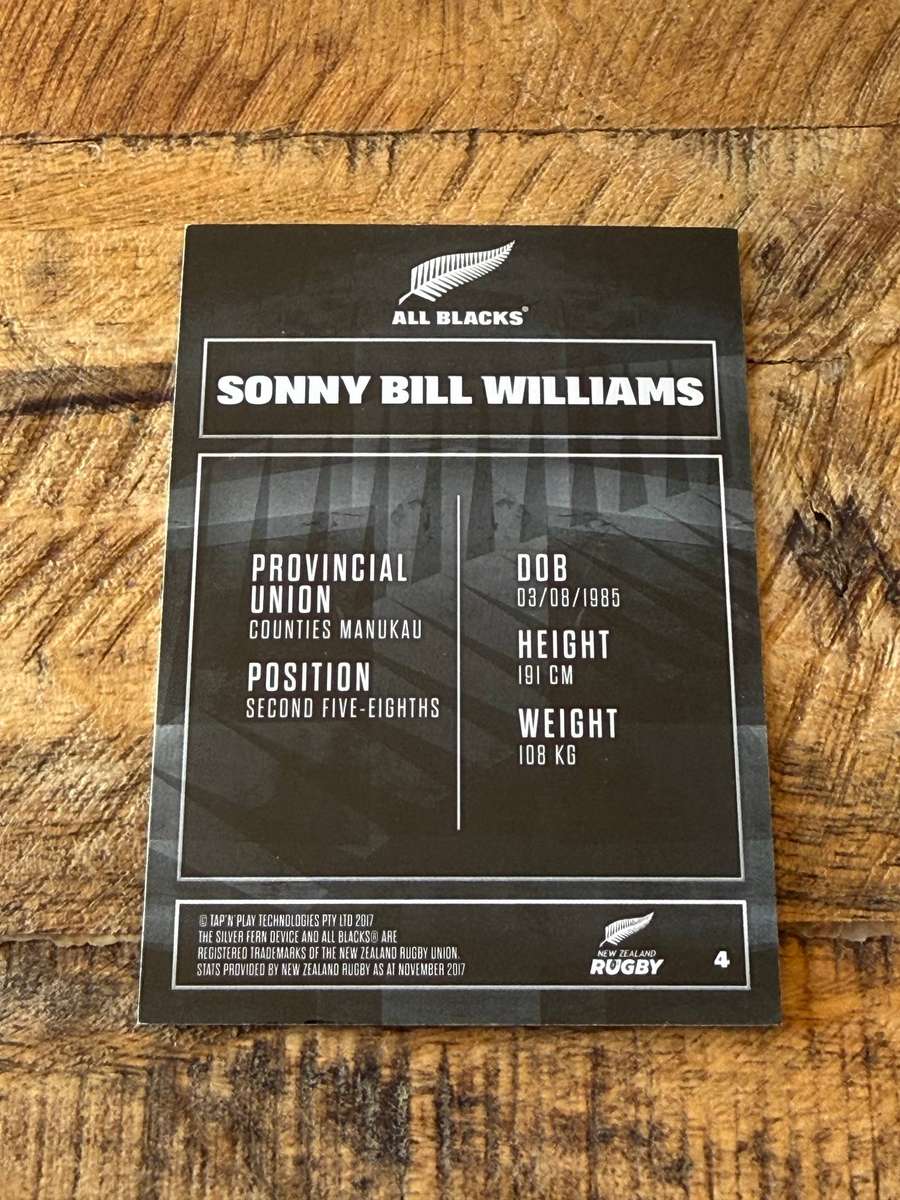 Rugby Card - Sonny Bill Williams 2017 Tap and Play Rugby Card