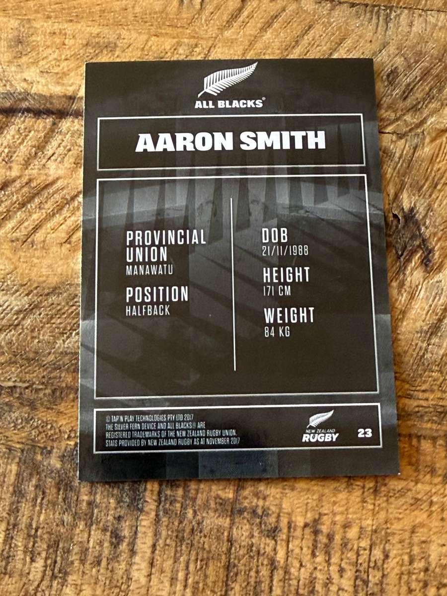 Rugby Card - Aaron Smith 2017 Tap and Play Rugby Card