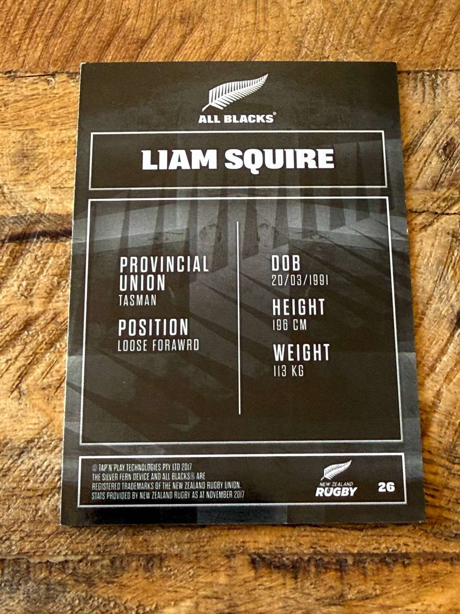 Rugby Card - Liam Squire 2017 Tap and Play Rugby Card
