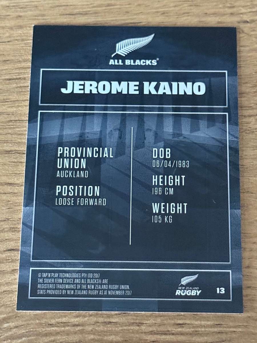Rugby Card - Jerome Kaino 2017 Tap and Play Rugby Card