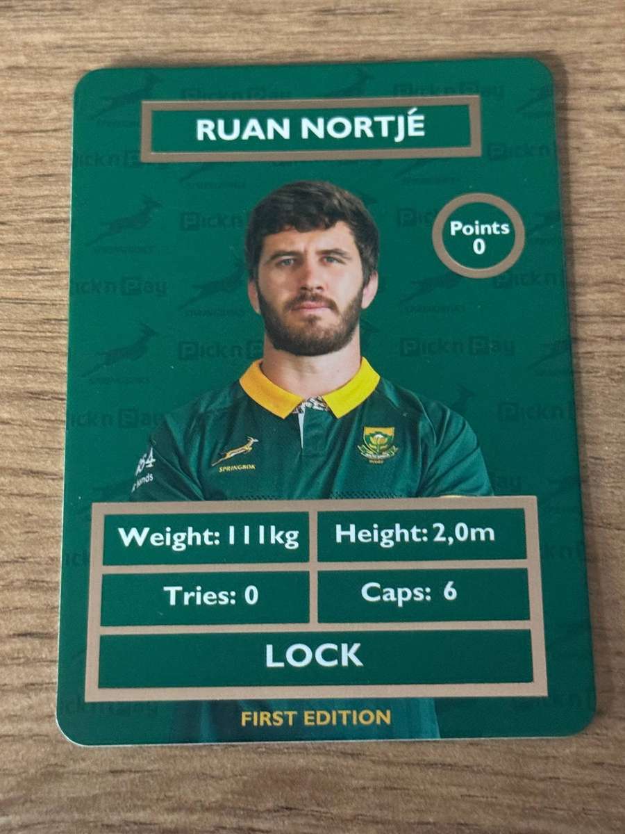 Rugby Card - Ruan Nortje 2025 Pick and Pay Rugby Card