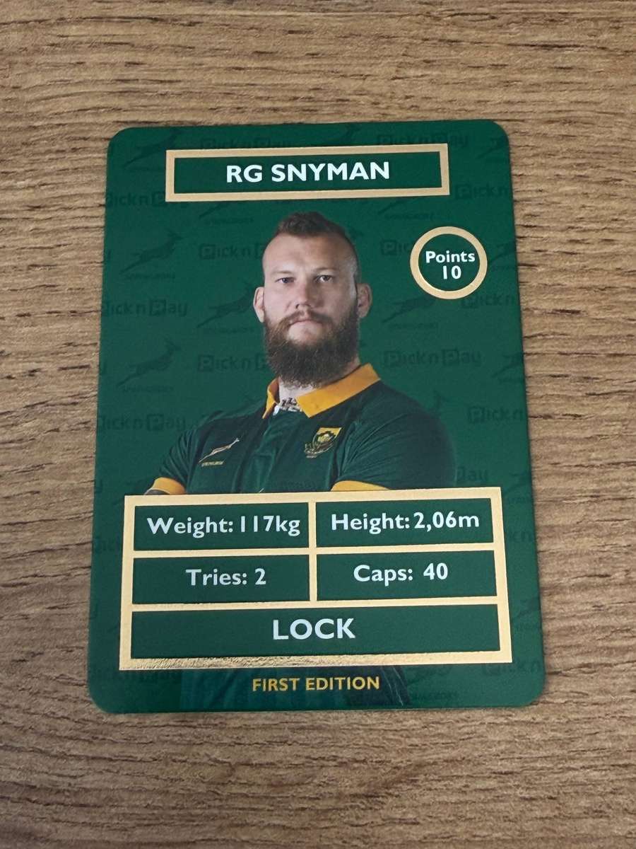 Rugby Card - RG Snyman 2025 Pick and Pay Rugby Card