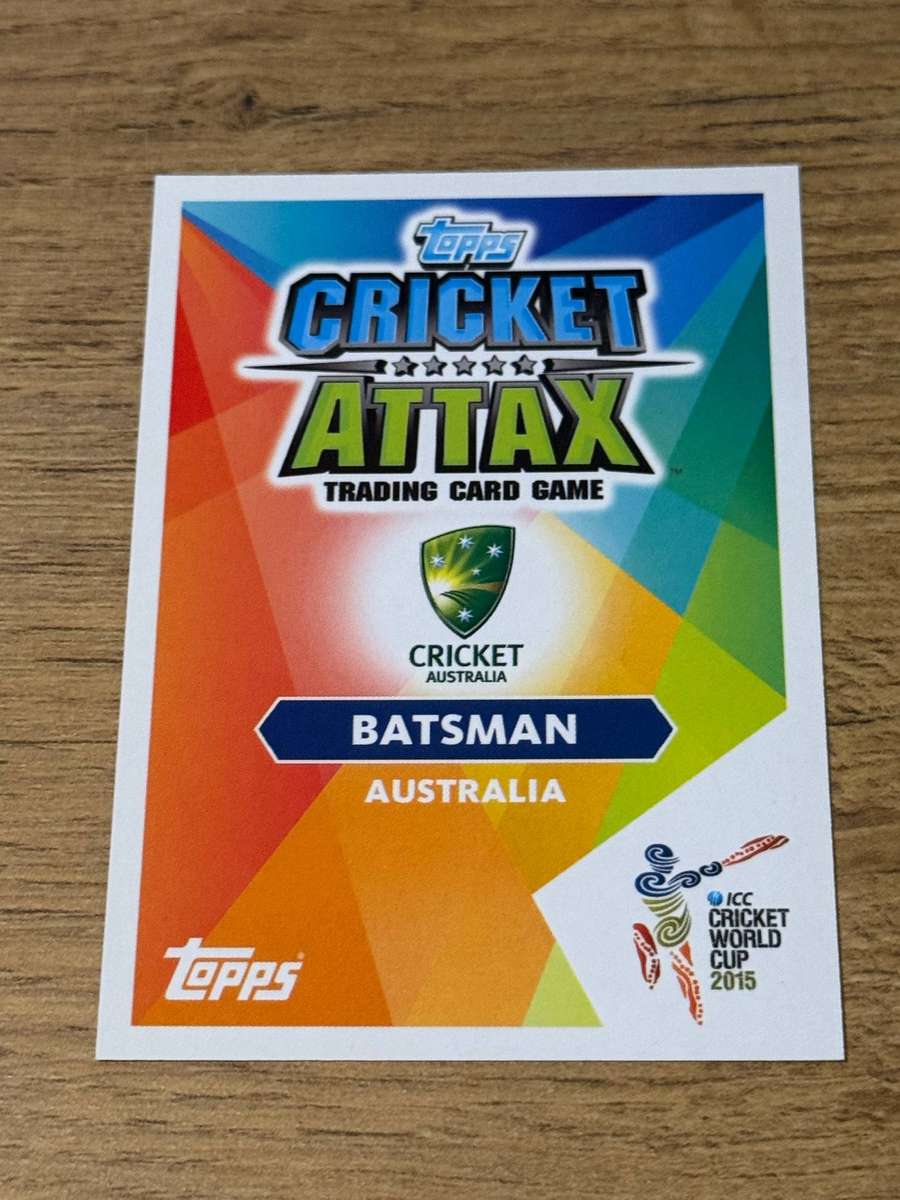 Cricket Card - David Warner (Nr10) 2015 Topps ICC cricket World Cup Cricket Card