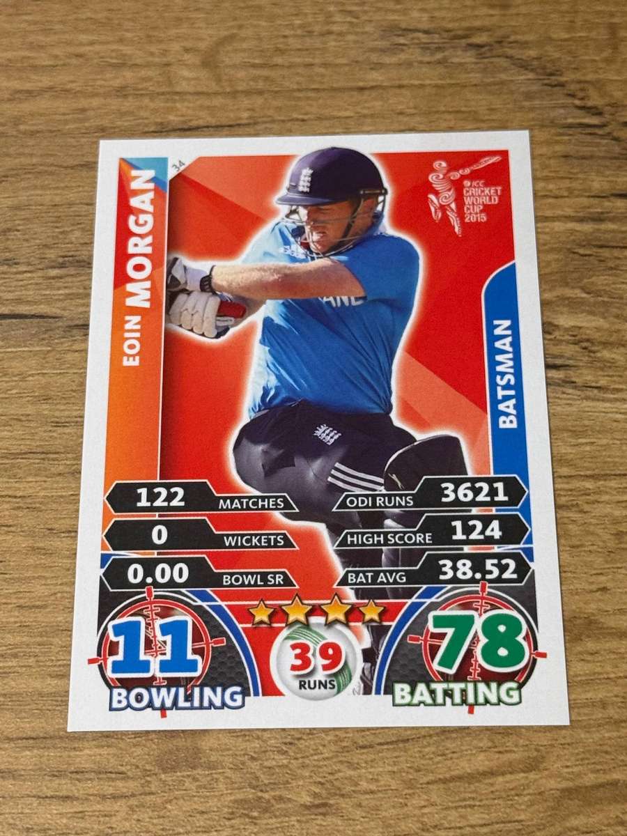 Cricket Card - Eoin Morgan (Nr34) 2015 Topps ICC Cricket World Cup Cricket Card