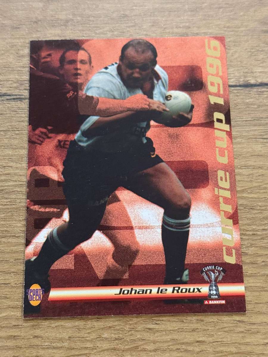 Rugby Card - Johan le Roux 1996 Sports Deck Rugby Card