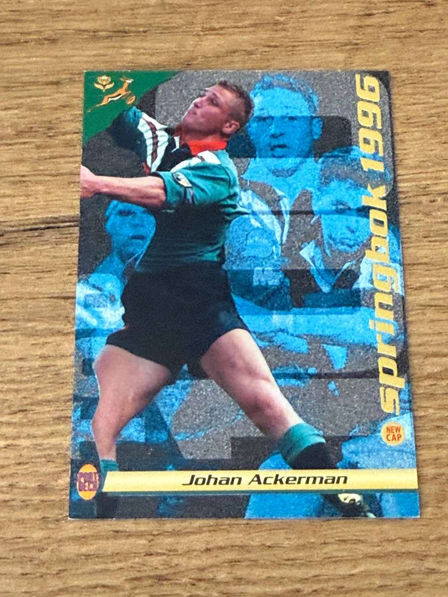 Rugby Card - Johan Ackermann 1996 Sports Deck Rugby Card