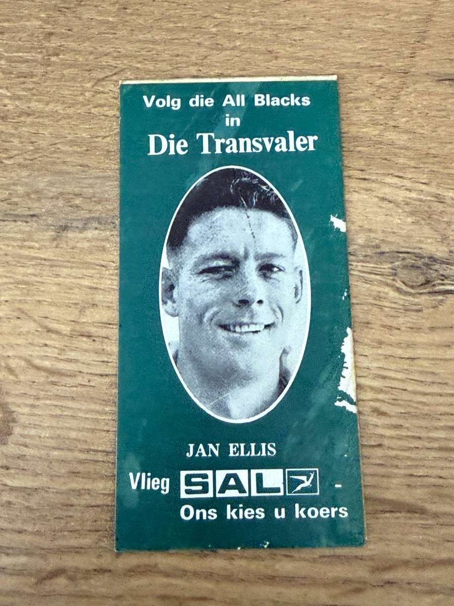Rugby Card - Jan Ellis 1970 Transvaler Rugby Card/Sticker