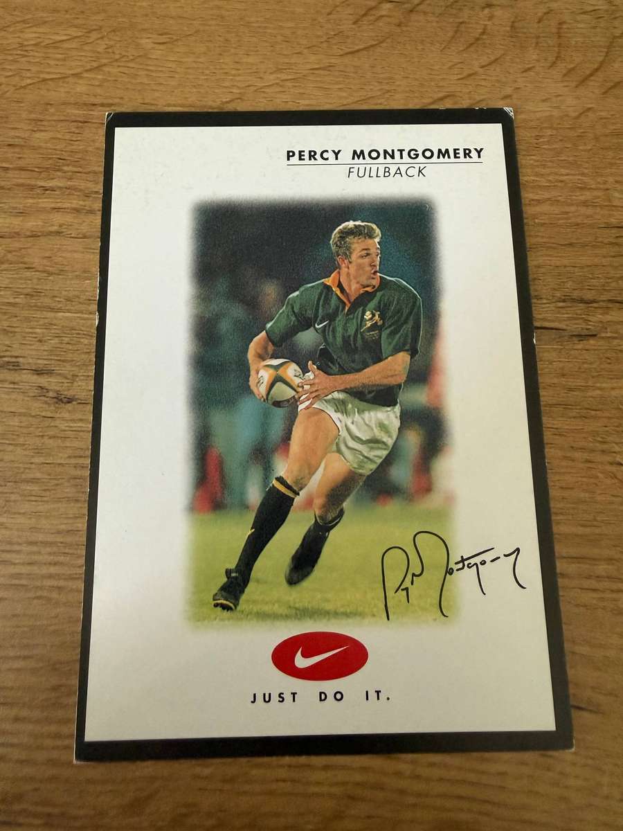 Rugby Card - Percy Montgomery 1999 Nike Rugby Card
