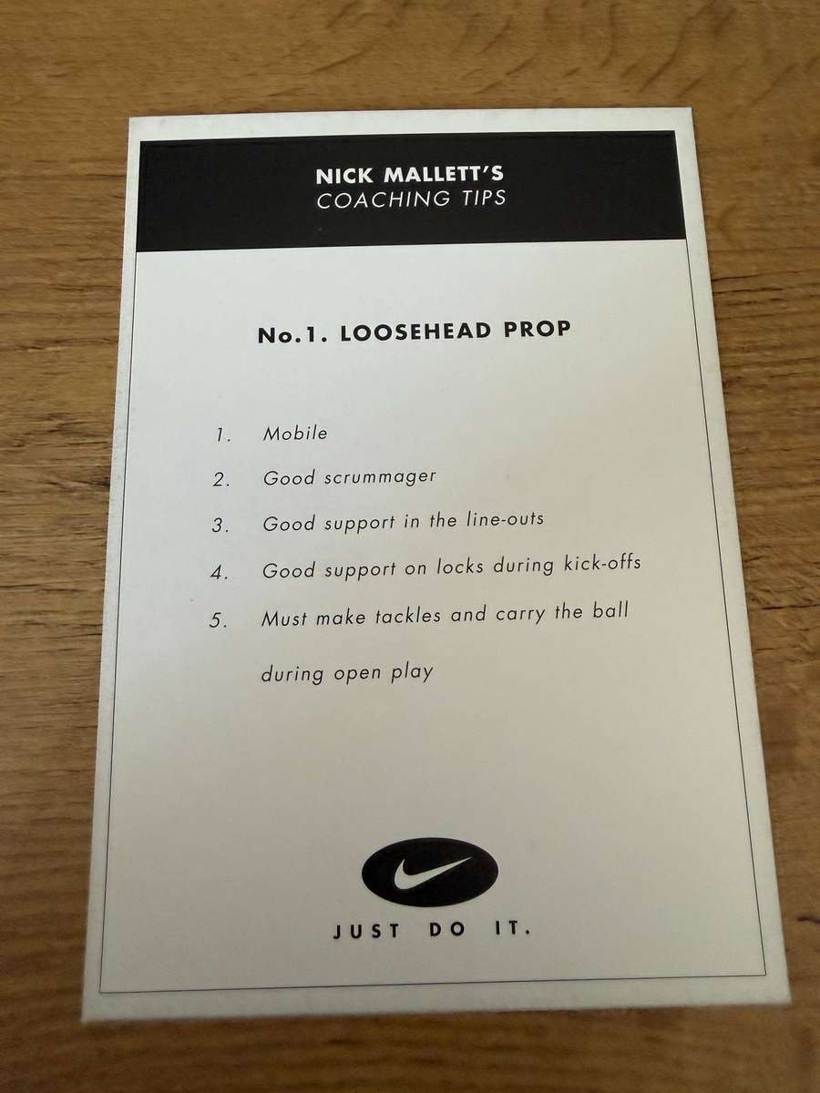 Rugby Card - Os du Randt 1999 Nike Rugby Card