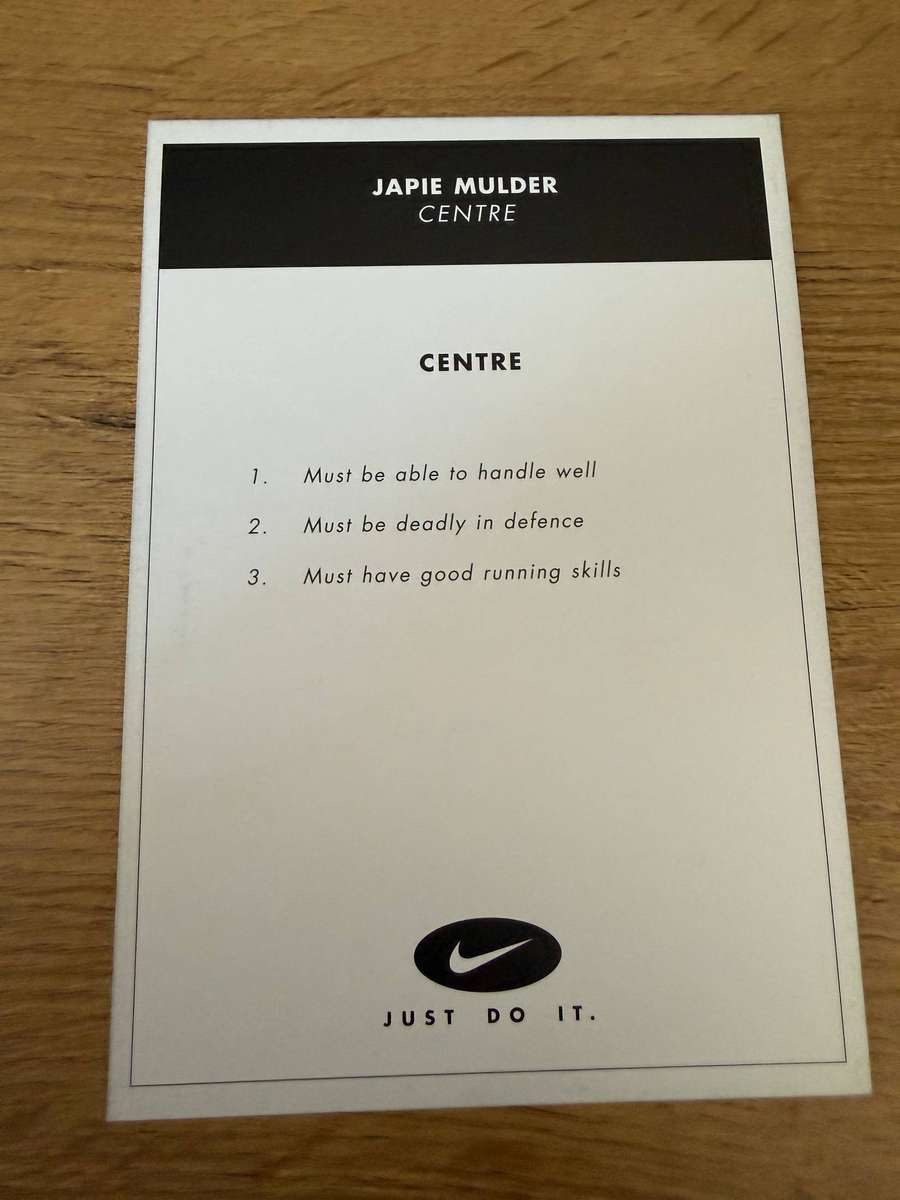 Rugby Card - Japie Mulder 1999 Nike Rugby Card