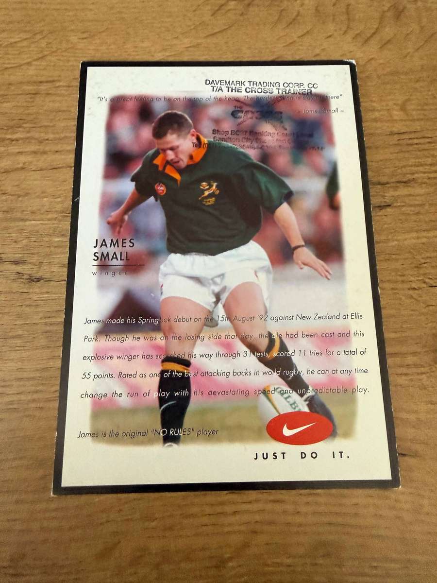 Rugby Card - James Small 1999 Nike Rugby Card