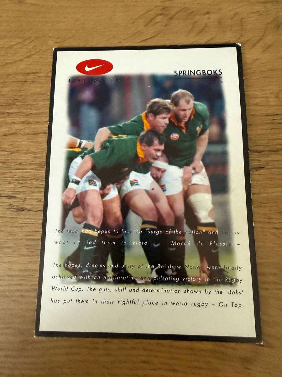Rugby Card - Springboks Front Row 1999 Nike Rugby Card