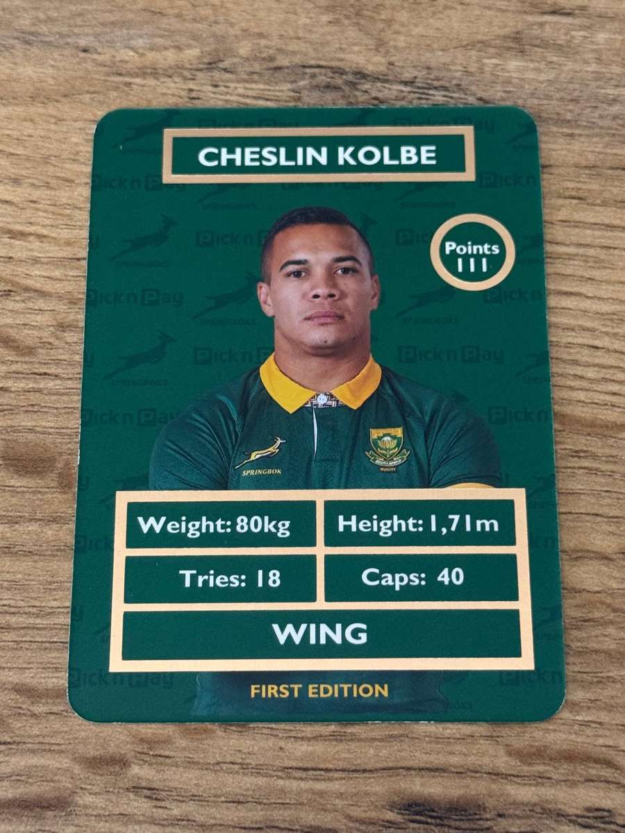 Rugby Card - Cheslin Kolbe 2025 Pick and Pay Rugby Card