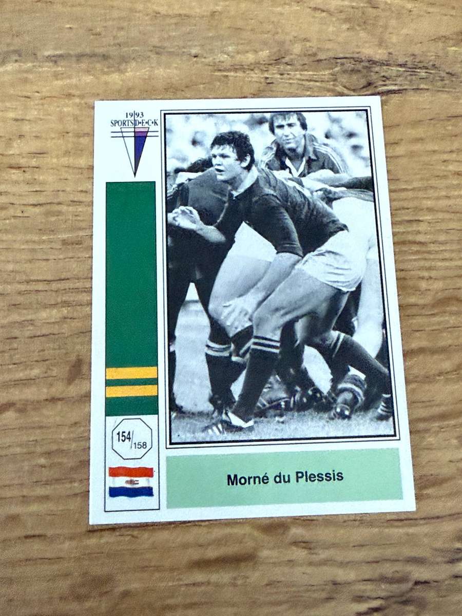 Rugby Card - Morne du Plessis 1993 Sports Deck Rugby Card