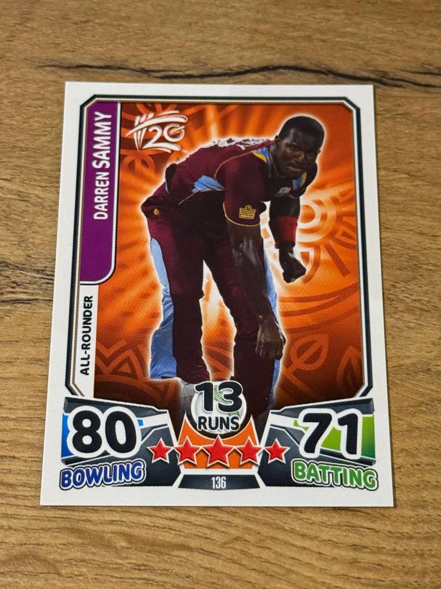 Cricket Card - Darren Sammy 2014 Topps ICC Cricket World Twenty20 Cricket Card