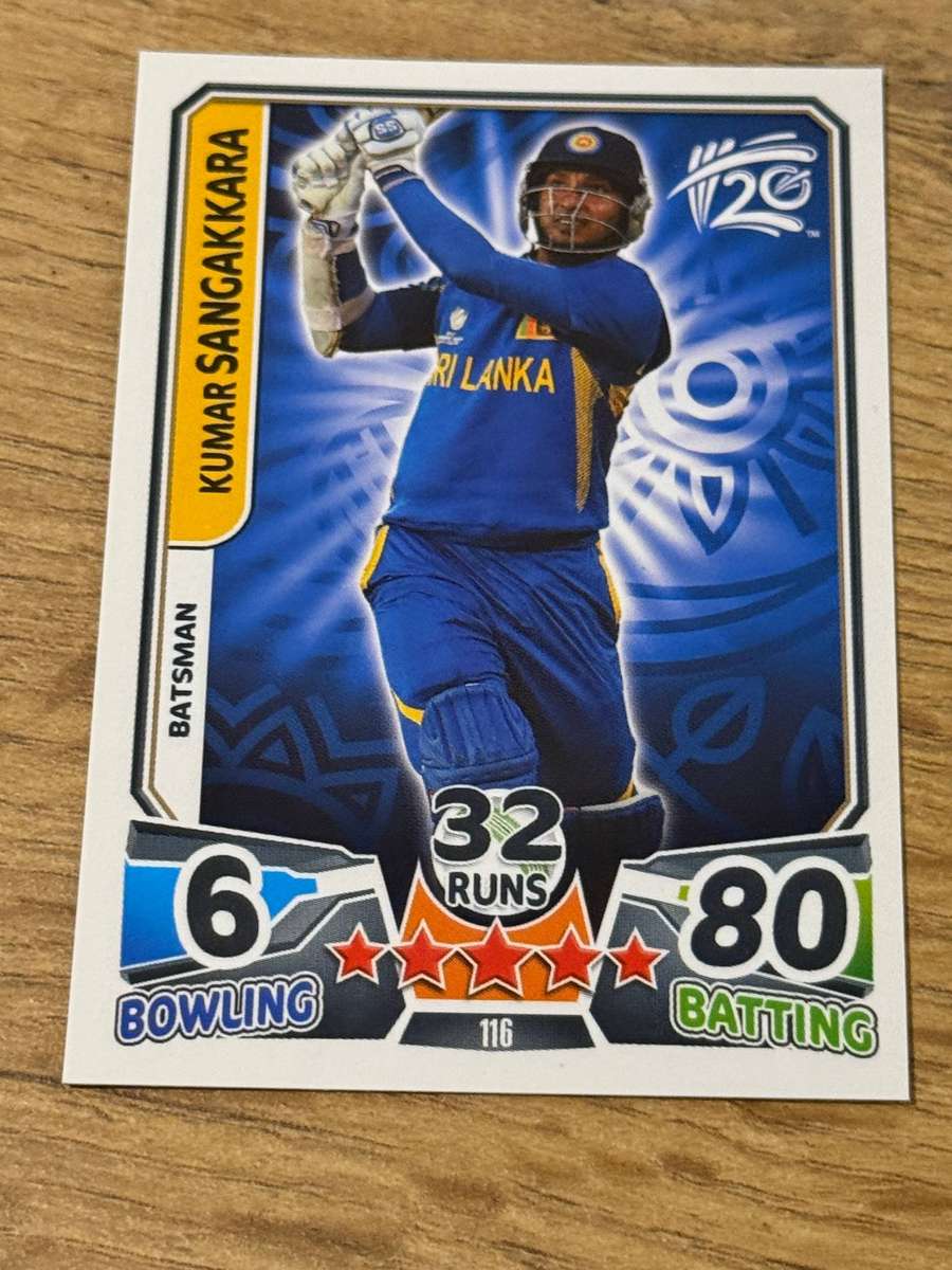 Cricket Card - Kumar Sangakkara 2014 Topps ICC Cricket World Twenty20 Cricket Card