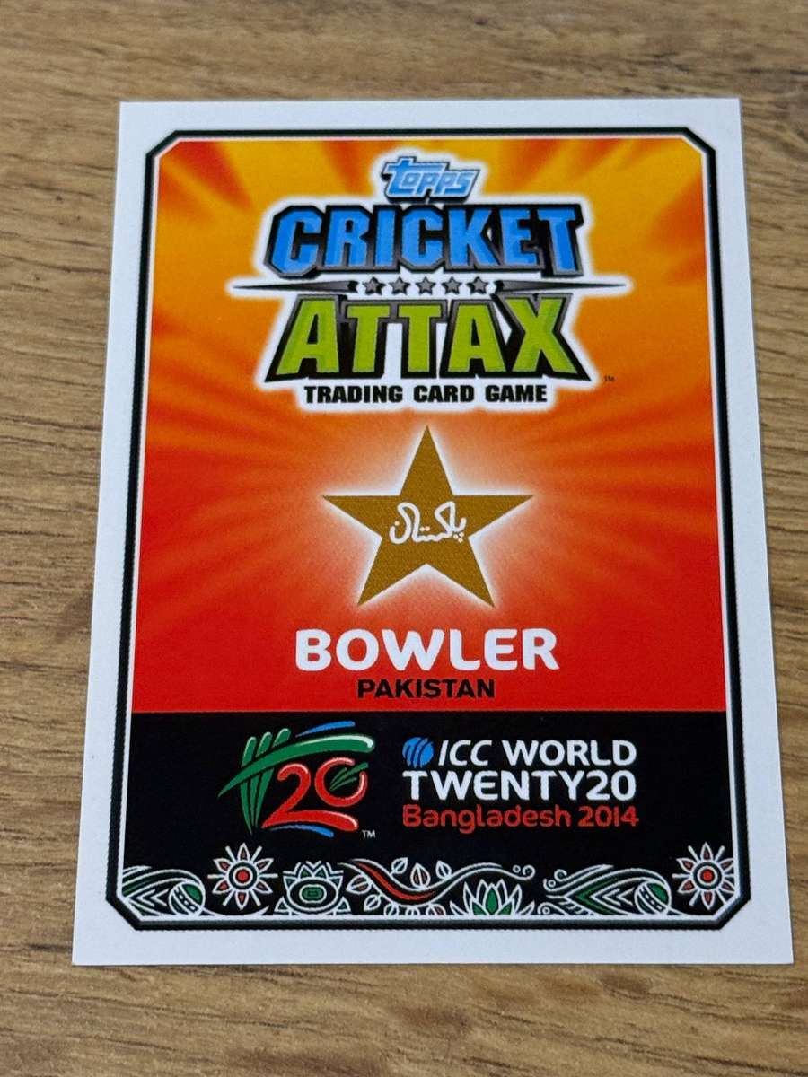 Cricket Card - Umar Gul 2014 Topps ICC Cricket World Twenty20 Cricket Card