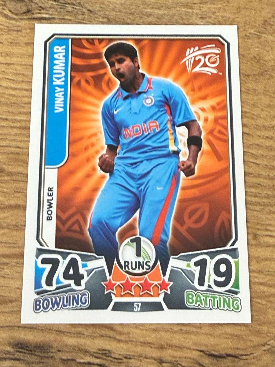 Cricket Card - Vinay Kumar (Nr57) 2014 Topps ICC World Twenty20 Cricket Card