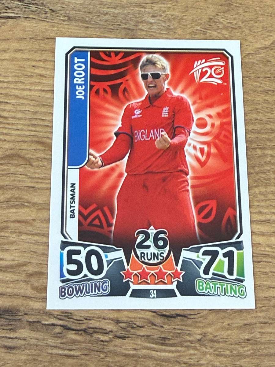 Cricket Card - Joe Root (Nr34) 2014 Topps ICC World Twenty20 Cricket Card