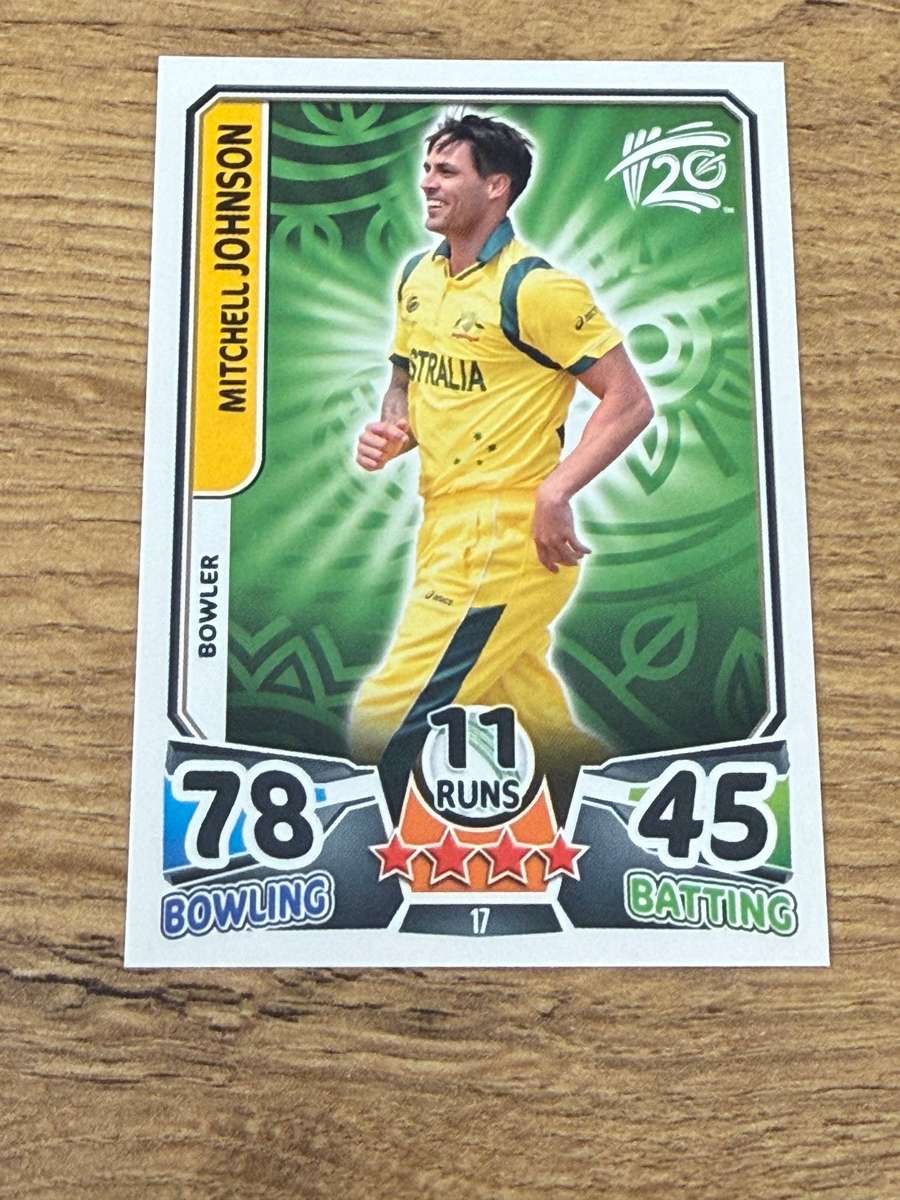 Cricket Card - Mitchell Johnson (Nr17) 2014 Topps ICC World Twenty20 Cricket Card