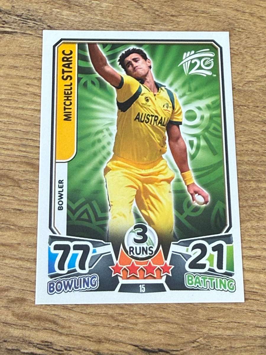 Cricket Card - Mitchell Starc (Nr15) 2014 Topps ICC World Twenty20 Cricket Card
