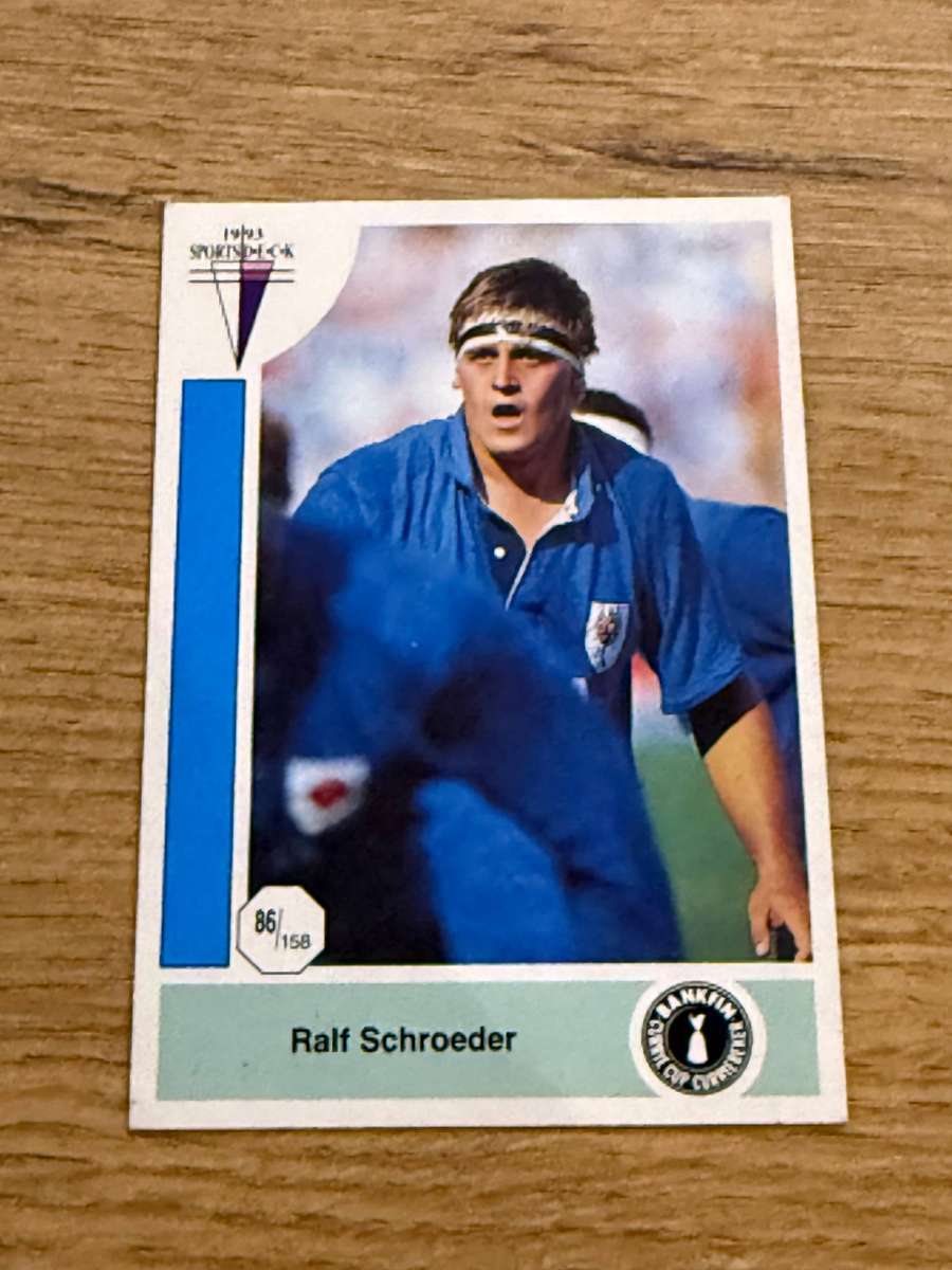 Rugby Card - Ralf Schroeder 1993 Sports Deck Rugby Card