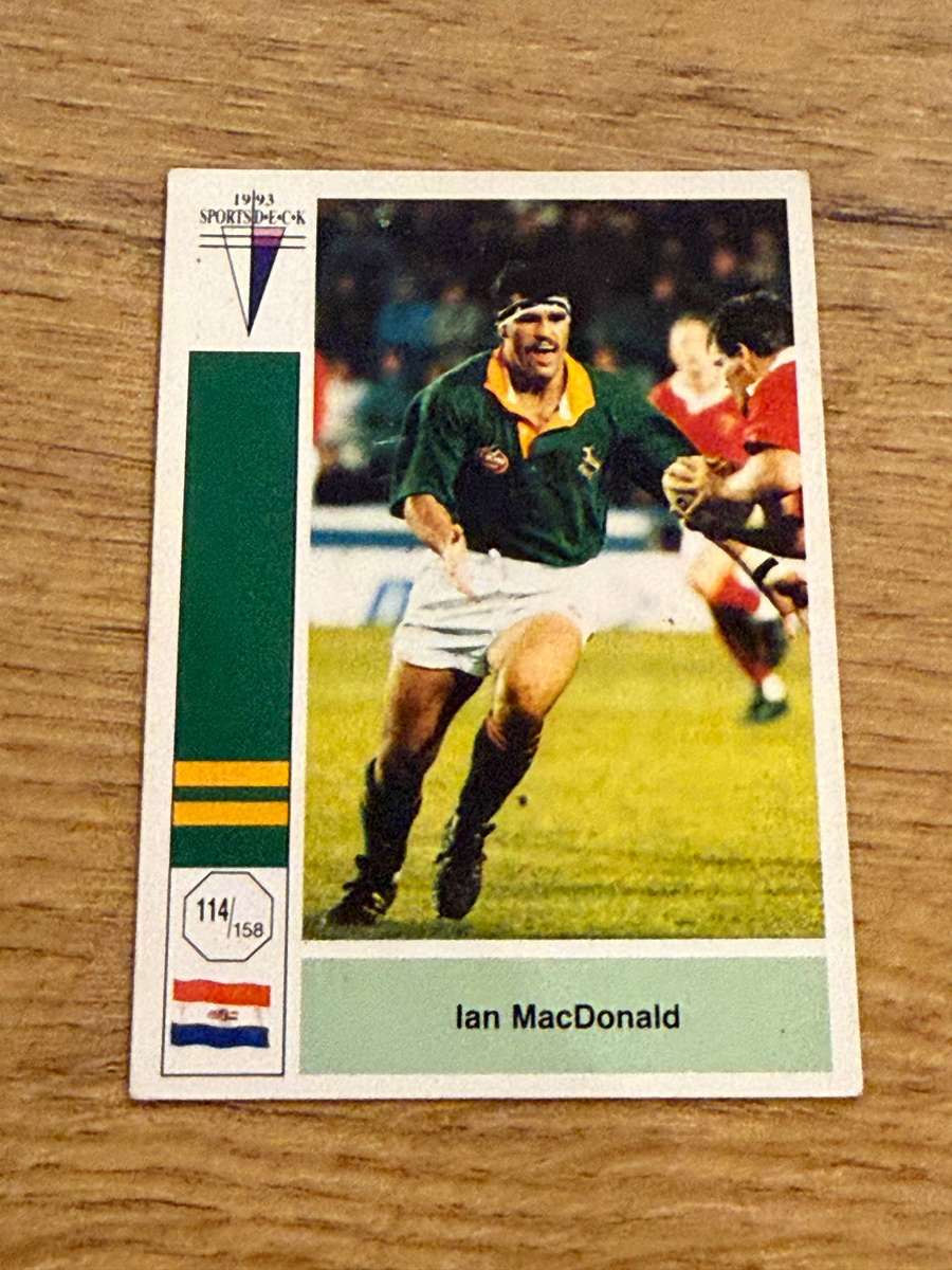 Rugby Card - Ian Macdonald 1993 Sports Deck Rugby Card