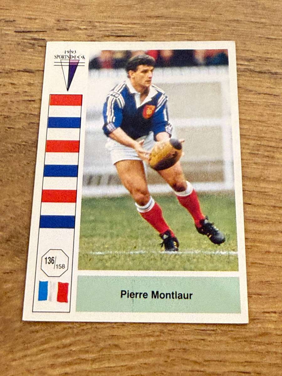 Rugby Card - Pierre Montlaur 1993 Sports Deck Rugby Card