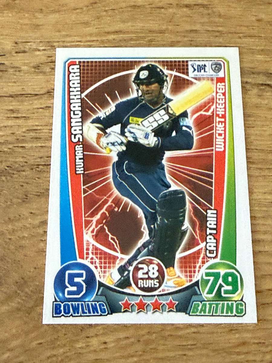 Cricket Card - Kumar Sangakkara 2012 Topps Cricket Attax DLF IPL Cricket Card