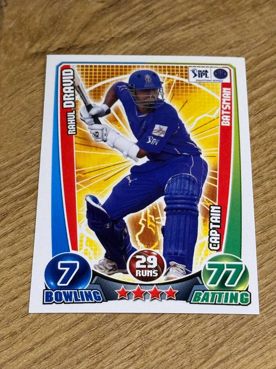 Cricket Card - Rahul Dravid 2012 Topps Cricket Attax DLF IPL Cricket Card