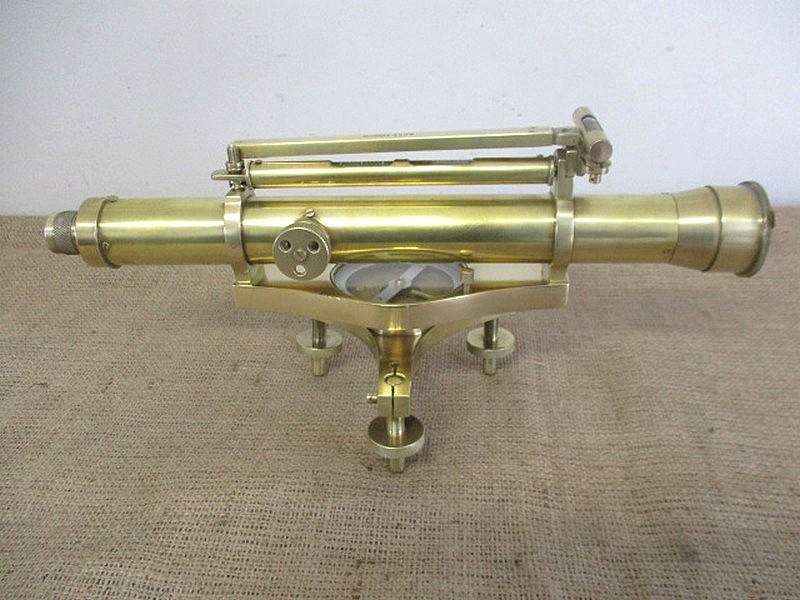Rare Vintage Brass Ross London Theodolite Survey Instrument