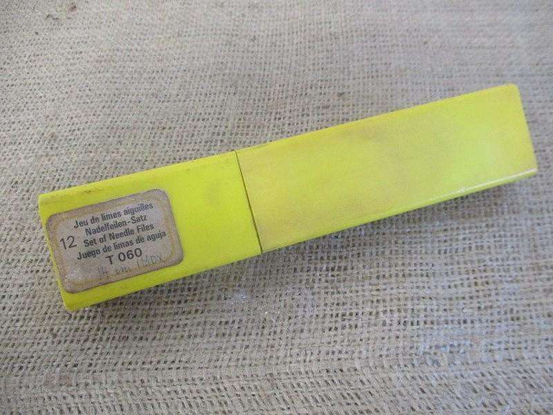 Nice Vintage Set Of 12 Assorted 5 1/2 inch T 060 Round Handle Precision Needle Files     Switzerland