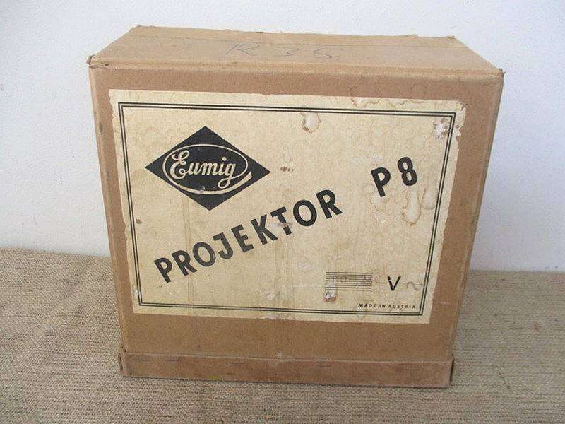 Vintage Eumig P8 Projector With Two Full Reels In Original Box                       Austria