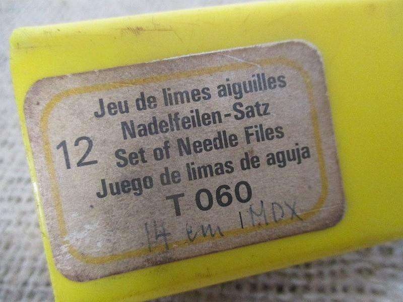 Nice Vintage Set Of 12 Assorted 5 1/2 inch T 060 Round Handle Precision Needle Files     Switzerland