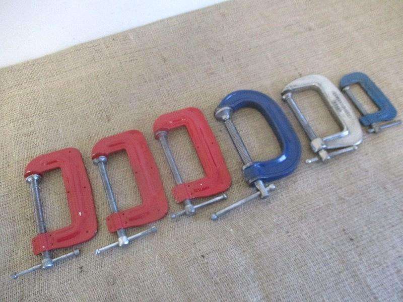 Six Handy G-Clamps : 1x Record & 1x Record Junior 3 inch And 3x Somex 75mm & 1x Somax 2 inch