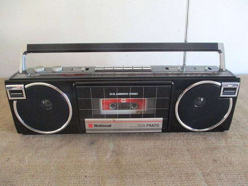 An Outstanding Vintage National FM25 Portable Stereo Radio  Cassette  Recorder     MIB        1980's
